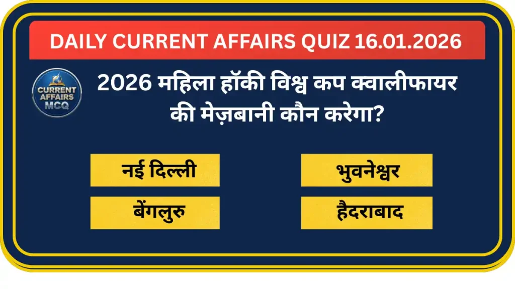 Daily Current Affairs Quiz 16.01.2026