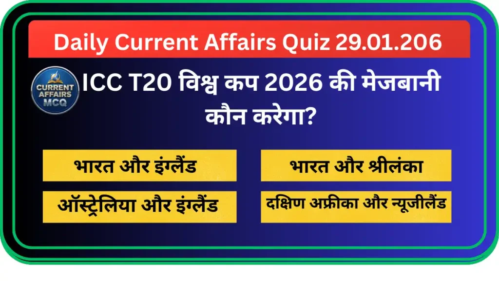 Daily Current Affairs Quiz 29.01.2026