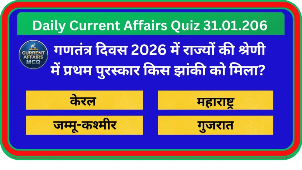 Daily Current Affairs Quiz 31.01.2026