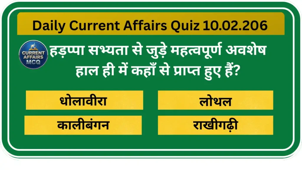 Daily Current Affairs Quiz 10.02.2026
