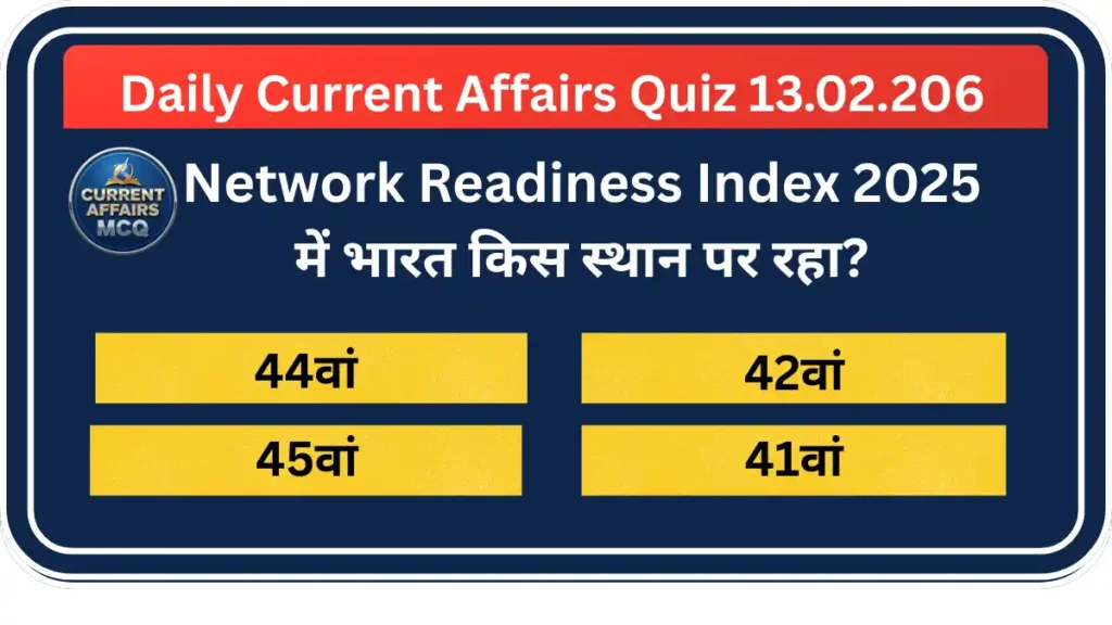 Daily Current Affairs Quiz 13.02.2026