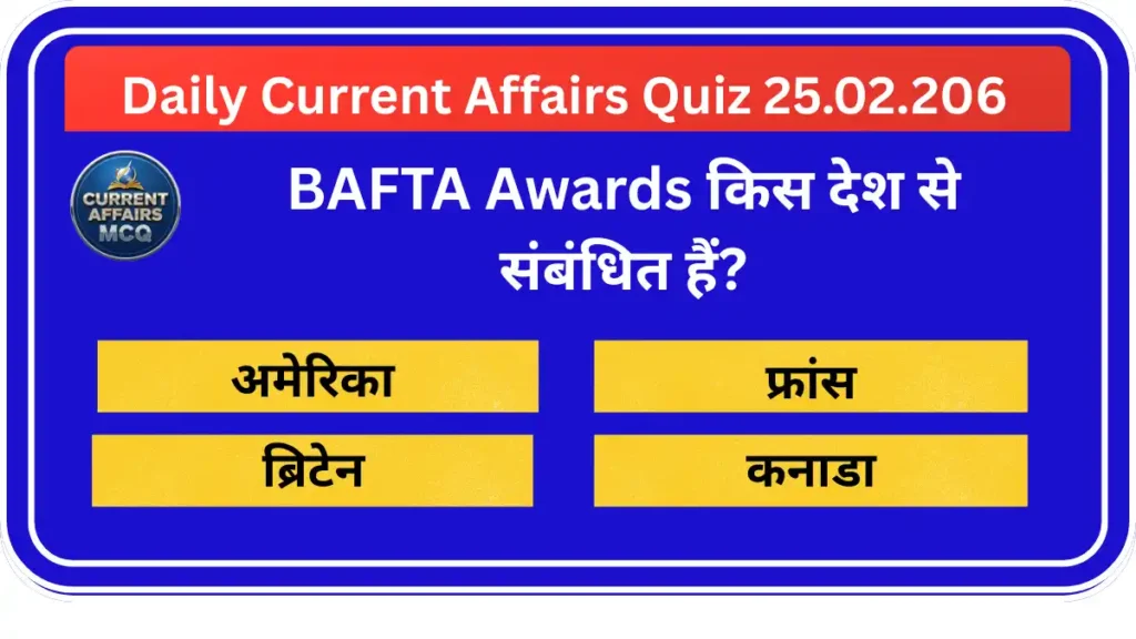 Daily Current Affairs Quiz 25.02.2026