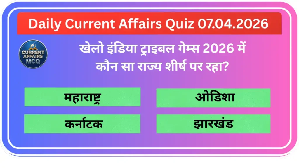 Daily Current Affairs Quiz 07.04.2026